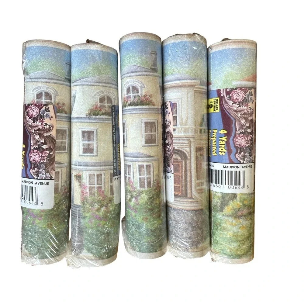 Madison Avenue Houses Pre-Pasted Sculptured Wallpaper Border 5 rolls 24 Yards
